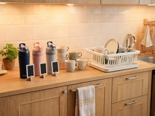 Family drink station with Contigo bottles
